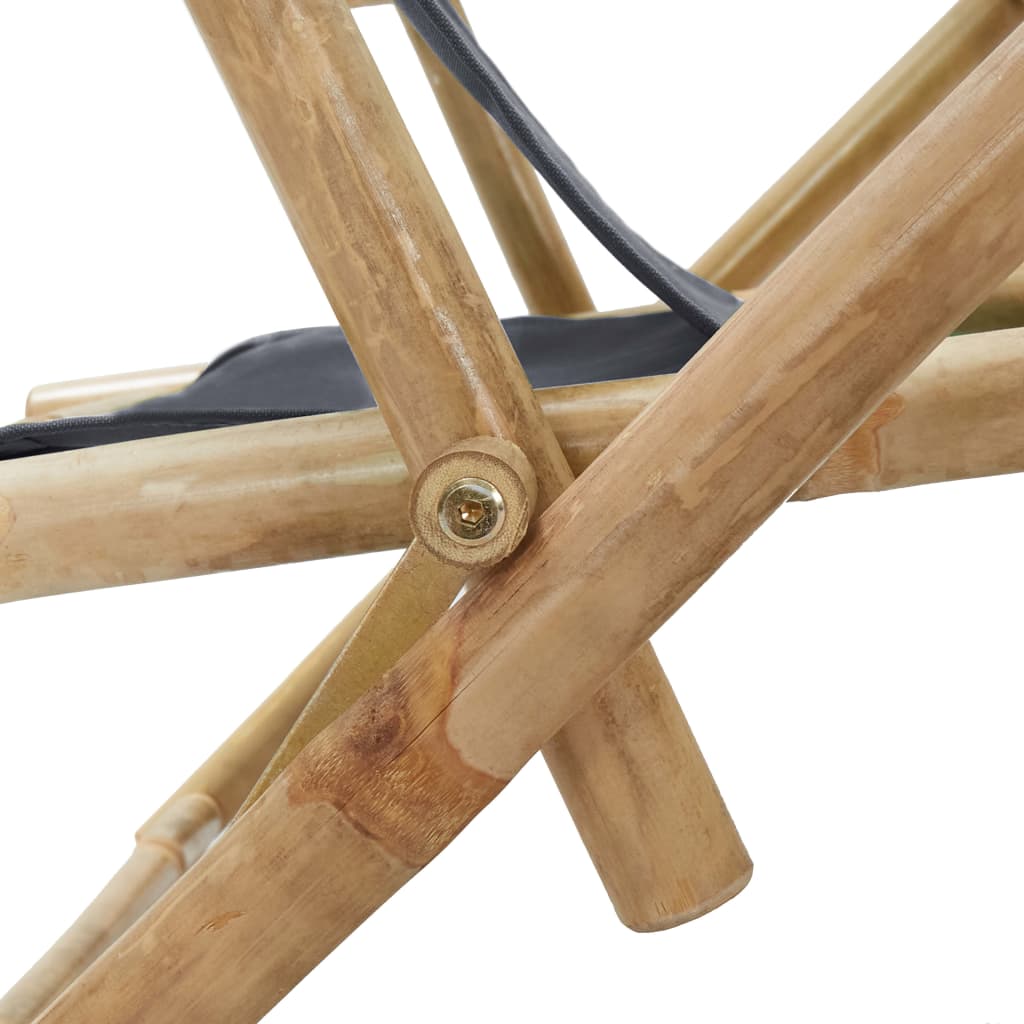 Reclinerstol Bambu Och Tyg