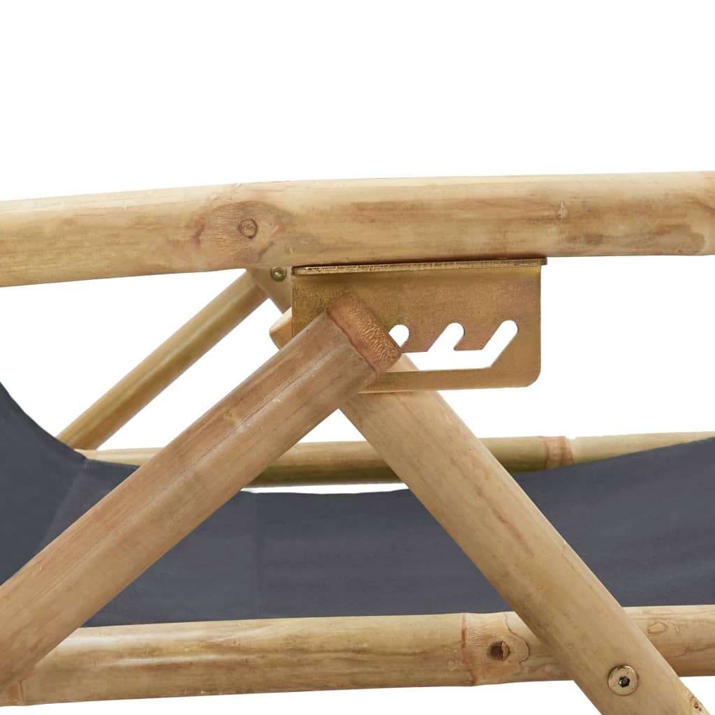 Reclinerstol Bambu Och Tyg