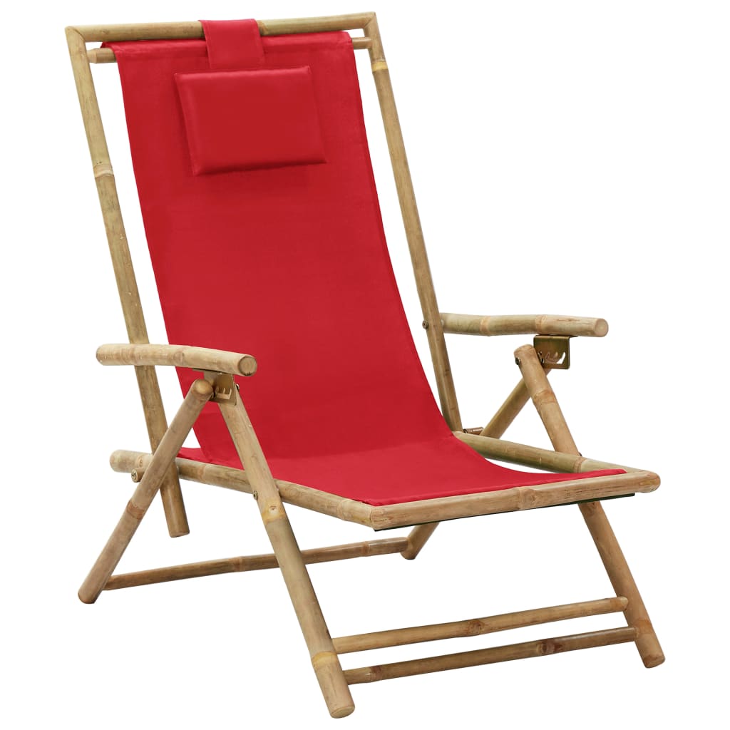 Reclinerstol Bambu Och Tyg