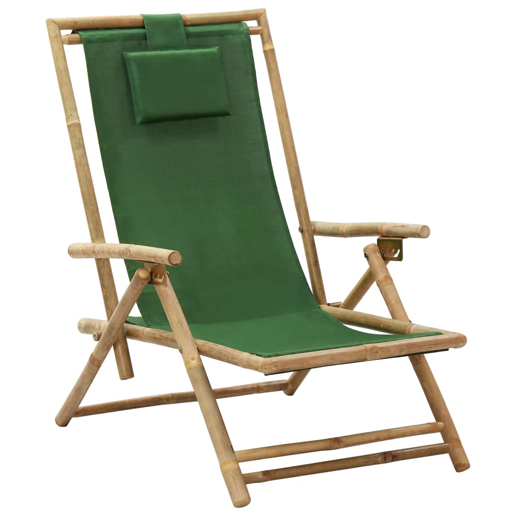 Reclinerstol Bambu Och Tyg