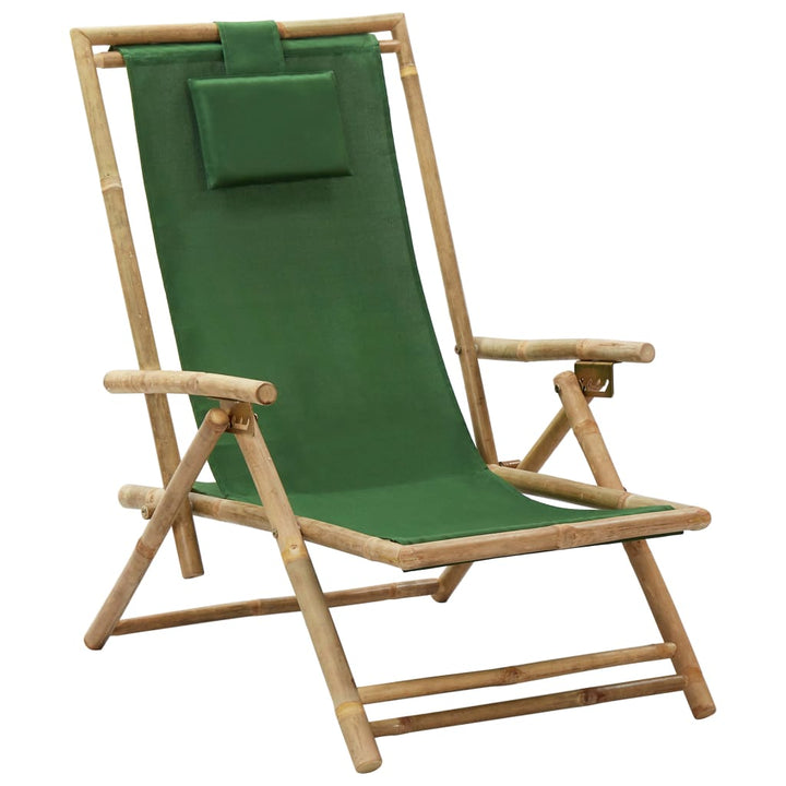 Reclinerstol Bambu Och Tyg