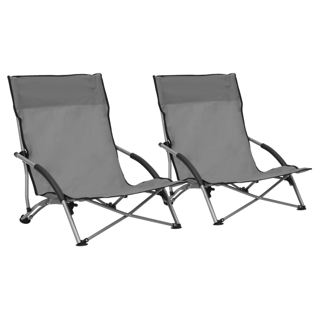 Hopfällbara Strandstolar 2 St Tyg