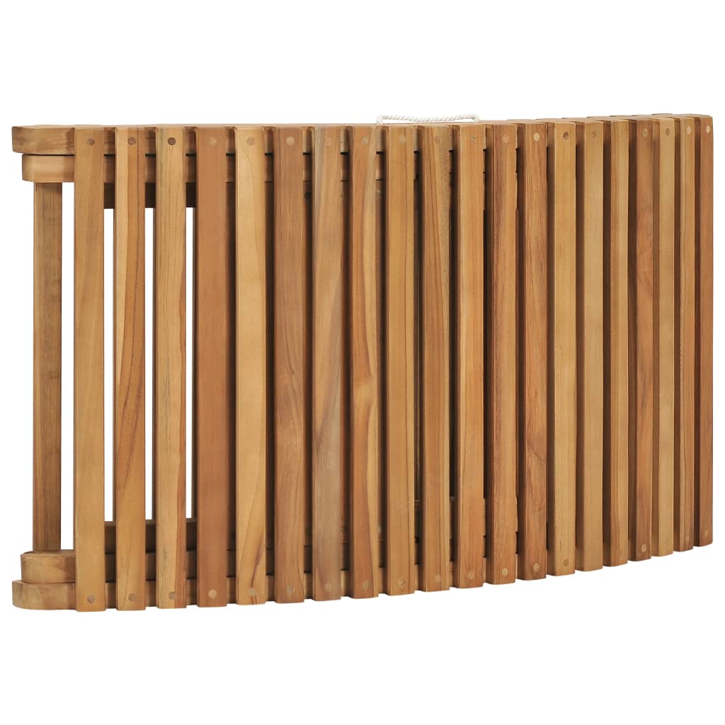 Hopfällbar Solsäng Med Bord Massiv Teak