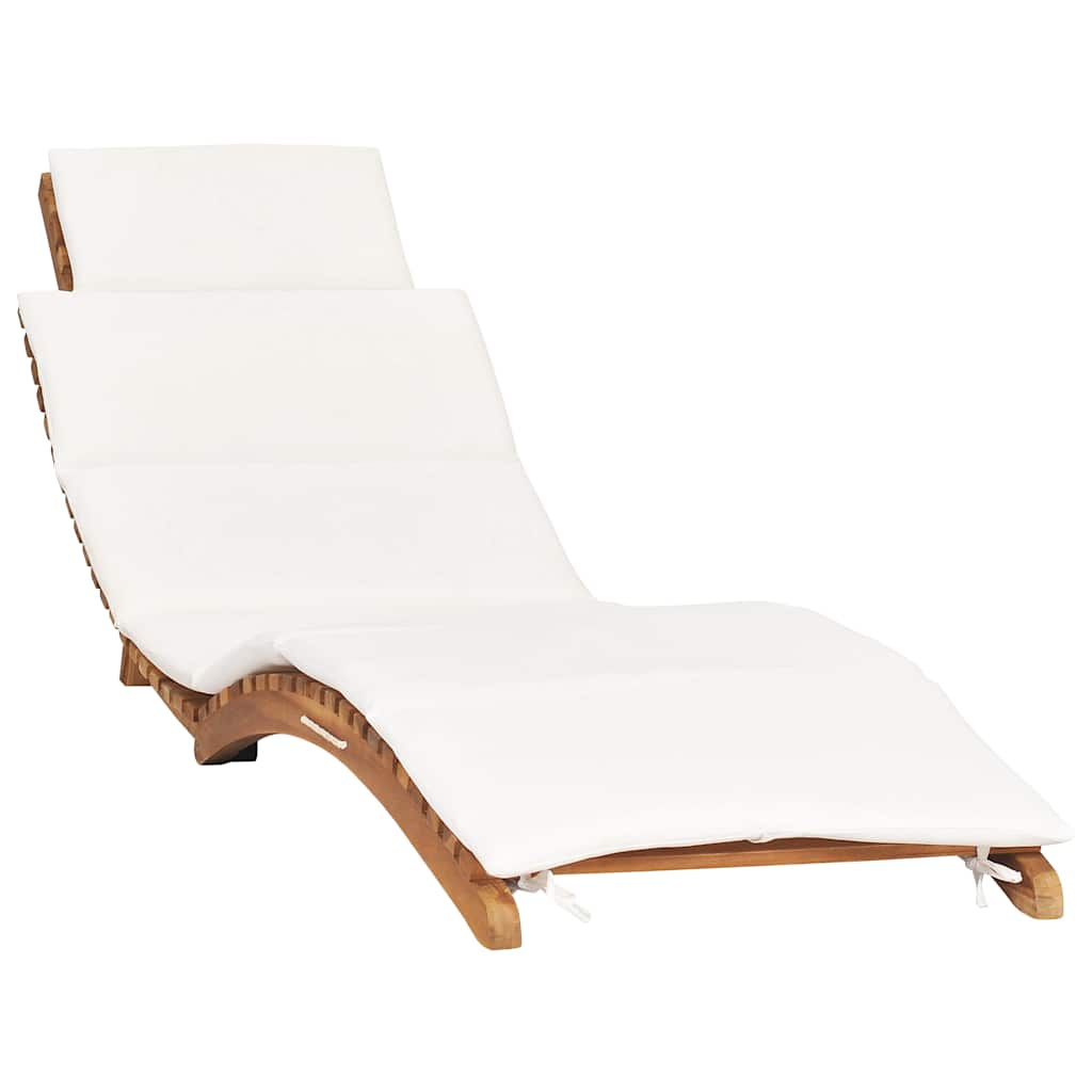 Solsängar Med Dynor 2 St Massiv Teak
