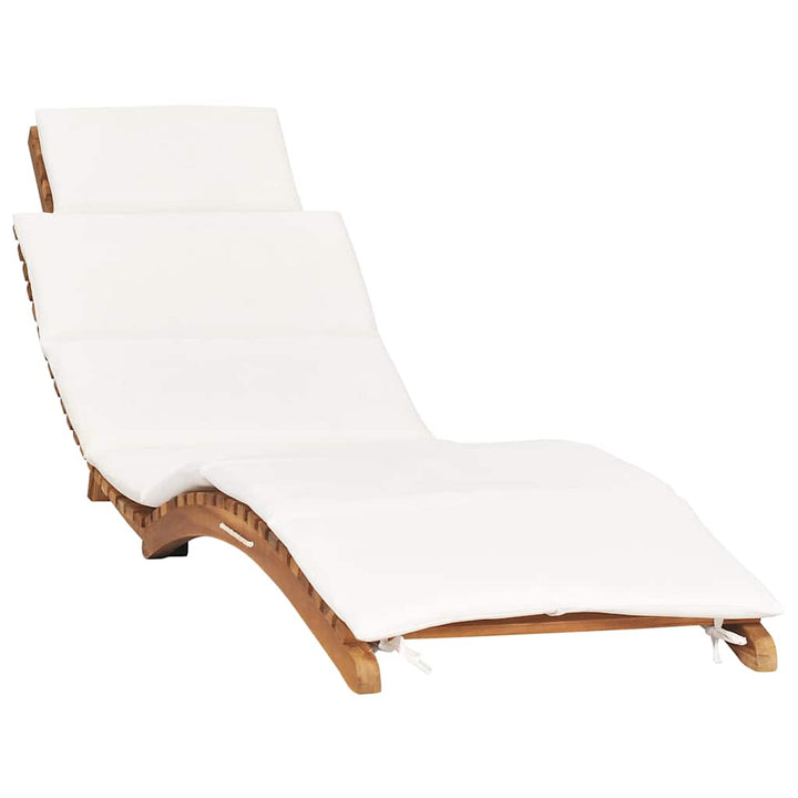 Solsängar Med Dynor 2 St Massiv Teak
