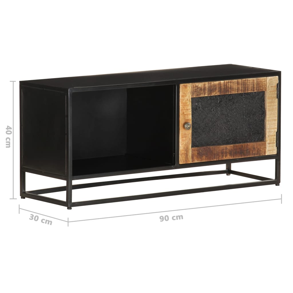 Tv-Bänk 90X30X40 Cm Grovt Mangoträ