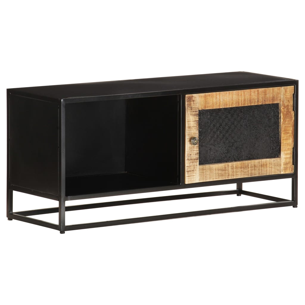 Tv-Bänk 90X30X40 Cm Grovt Mangoträ