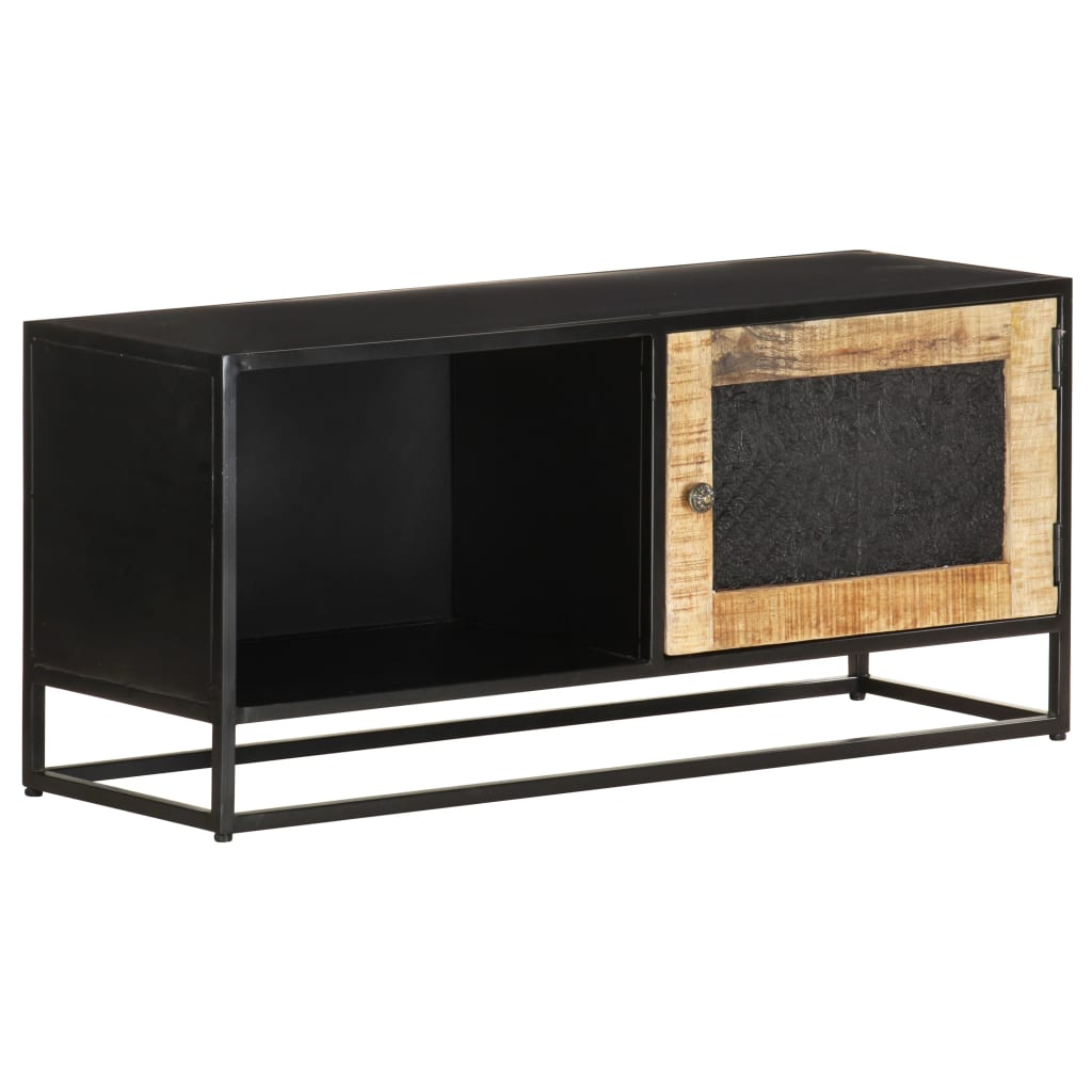 Tv-Bänk 90X30X40 Cm Grovt Mangoträ