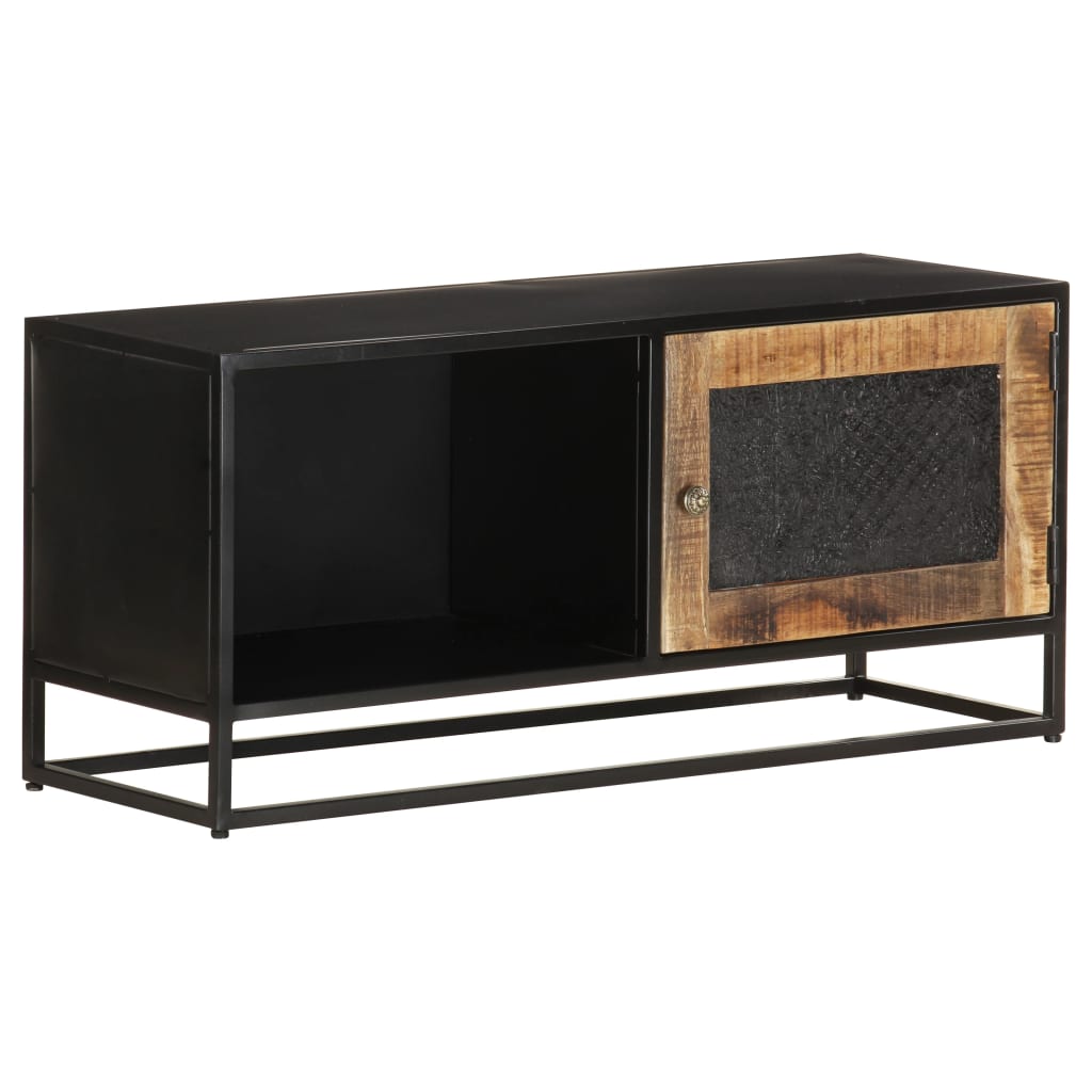 Tv-Bänk 90X30X40 Cm Grovt Mangoträ