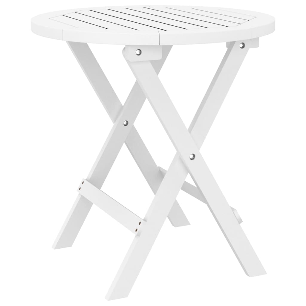 Hopfällbart Trädgårdsbord Ø 46 Cm Massivt Akaciaträ
