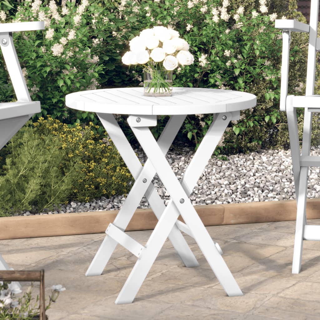 Hopfällbart Trädgårdsbord Ø 46 Cm Massivt Akaciaträ