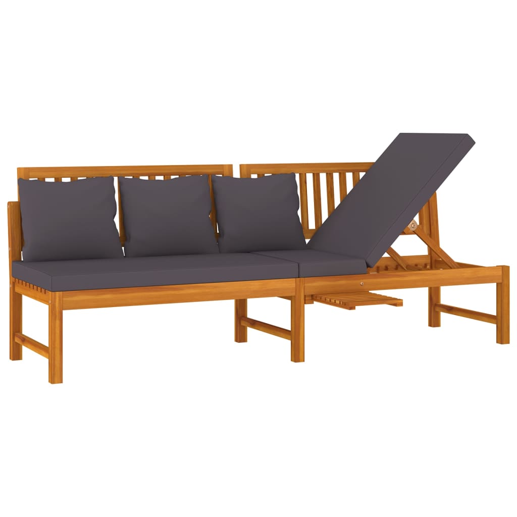 Dagbädd Med A Dynor 200X60X75 Cm Massivt Akaciaträ