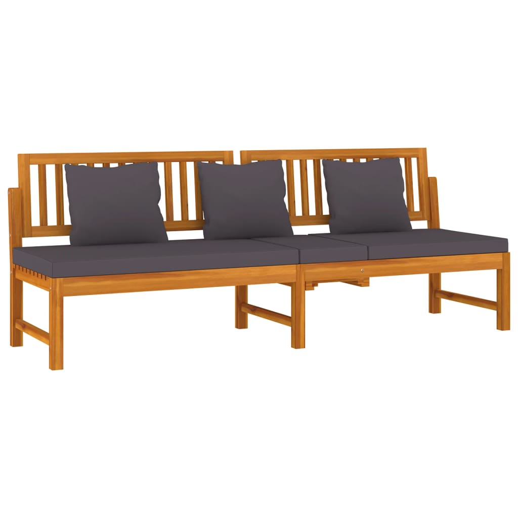 Dagbädd Med A Dynor 200X60X75 Cm Massivt Akaciaträ