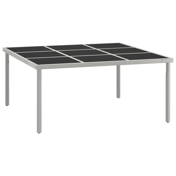 Trädgårdsbord 170X170X74,5 Cm Stål Och Glas
