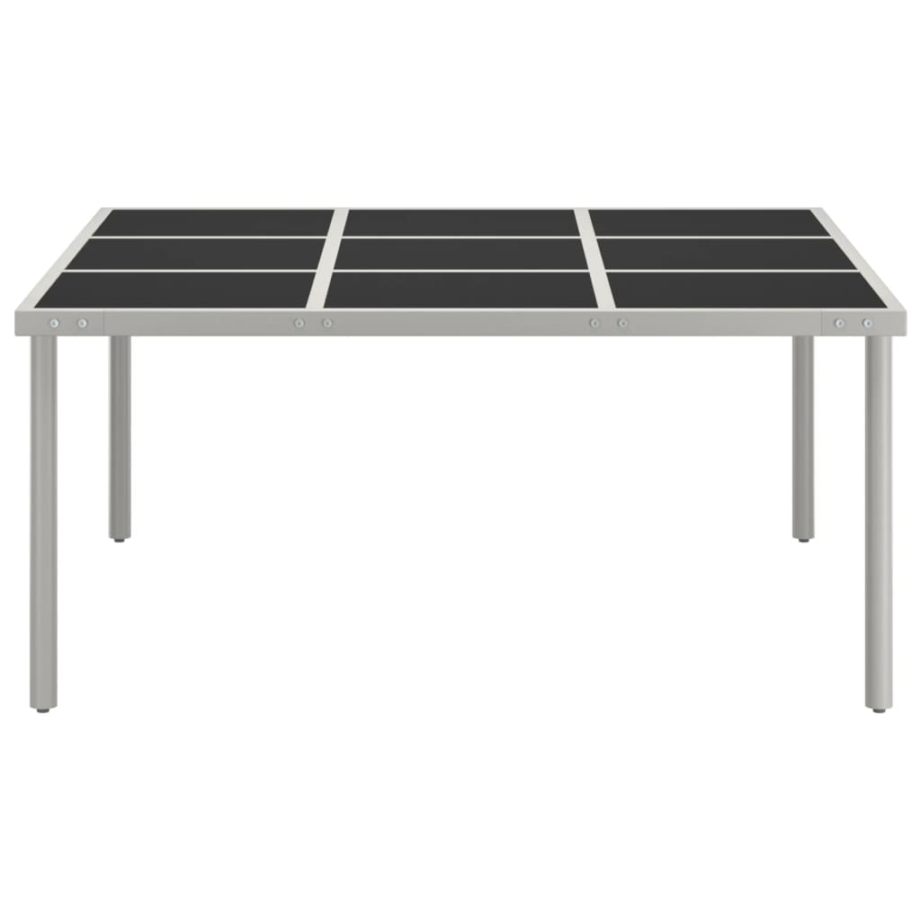 Trädgårdsbord 170X170X74,5 Cm Stål Och Glas