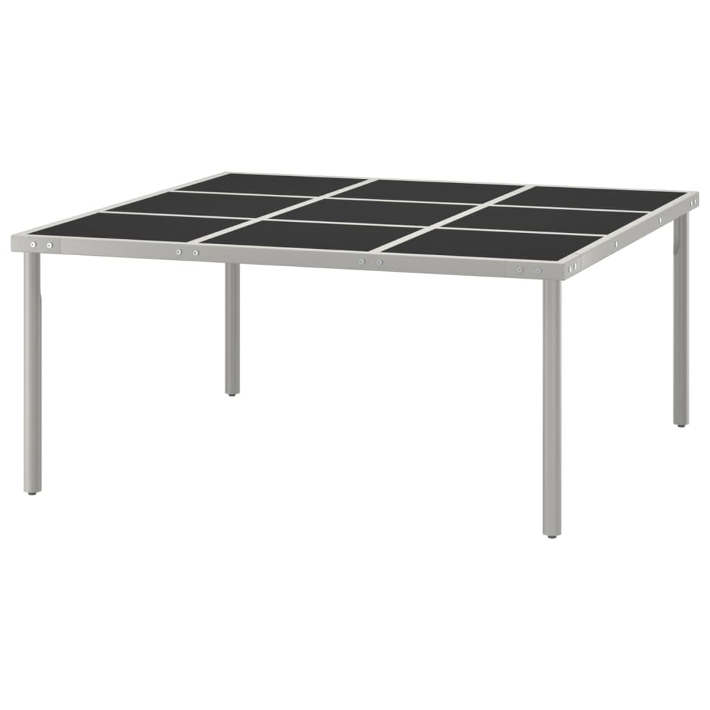 Trädgårdsbord 170X170X74,5 Cm Stål Och Glas