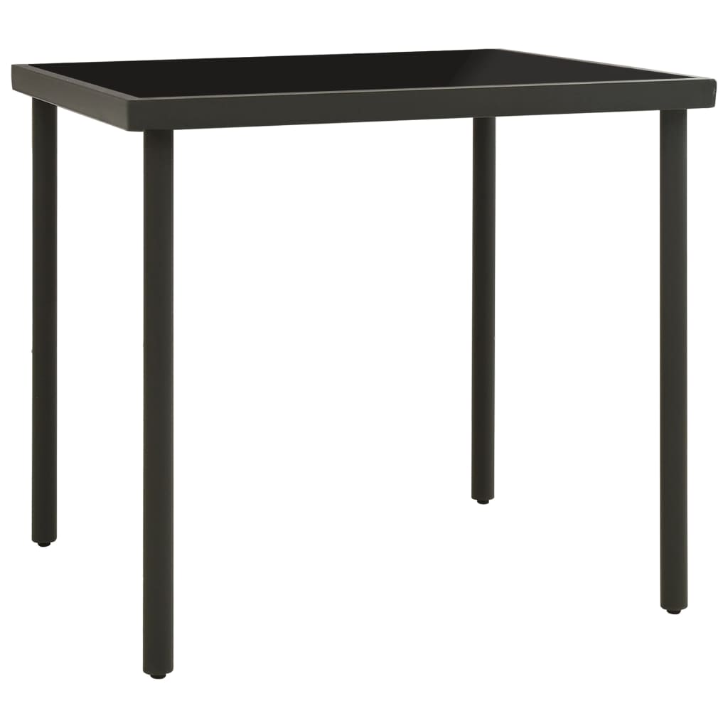 Matbord För Trädgården 80X80X72 Cm Glas Och Stål
