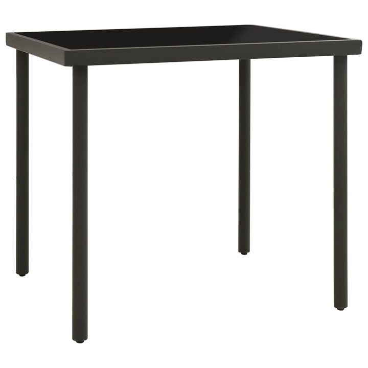 Matbord För Trädgården 80X80X72 Cm Glas Och Stål