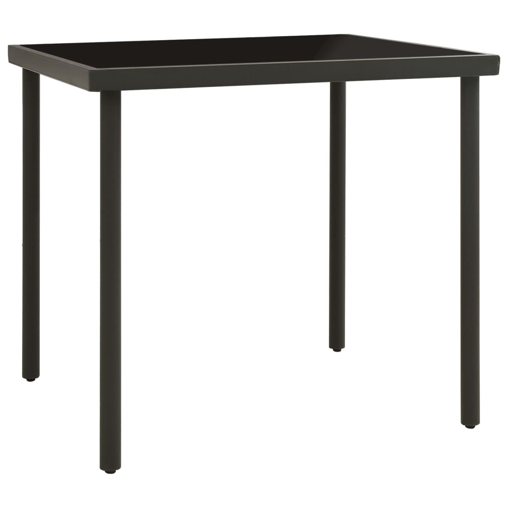 Matbord För Trädgården 80X80X72 Cm Glas Och Stål
