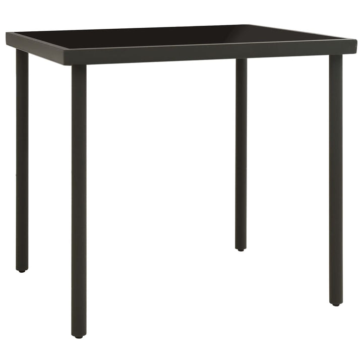 Matbord För Trädgården 80X80X72 Cm Glas Och Stål