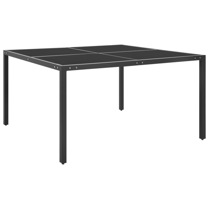 Trädgårdsbord Antracit 130X130X72 Cm Stål Och Glas