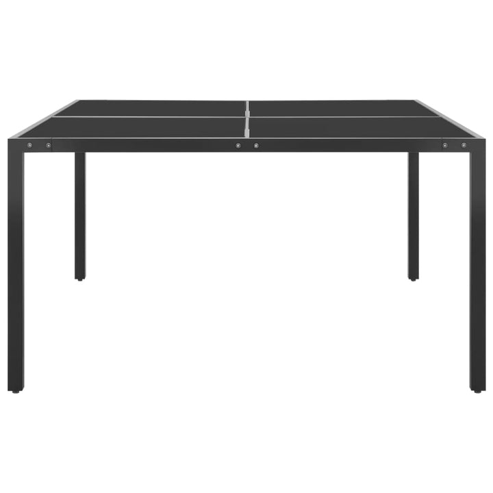 Trädgårdsbord Antracit 130X130X72 Cm Stål Och Glas