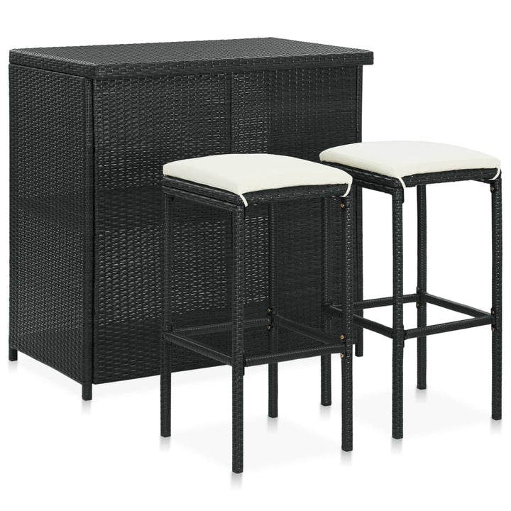 Bargrupp 3 Delar Konstrotting Svart