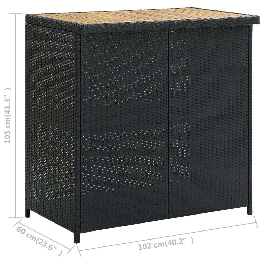 Bargrupp 3 Delar Konstrotting Svart