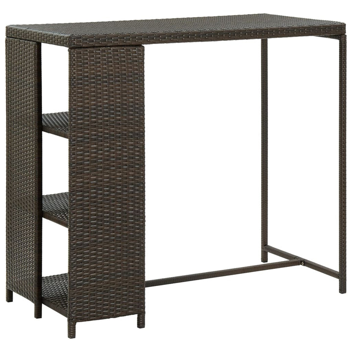 Barbord Med Förvaringshyllor 120X60X110 Cm Konstrotting