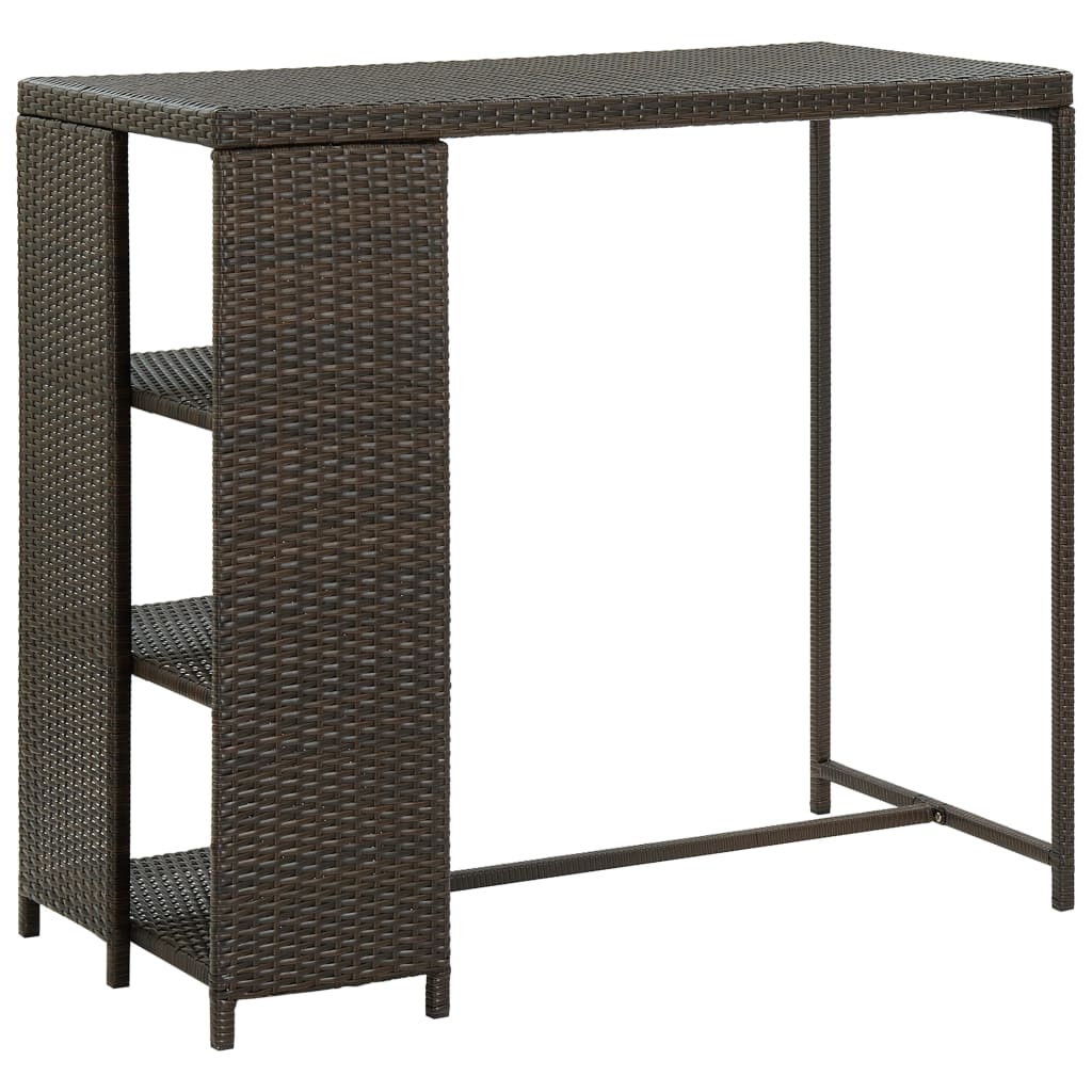 Barbord Med Förvaringshyllor 120X60X110 Cm Konstrotting