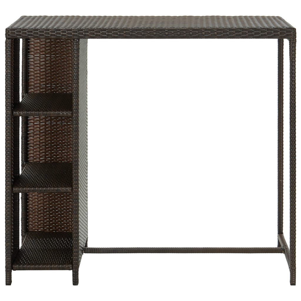 Barbord Med Förvaringshyllor 120X60X110 Cm Konstrotting