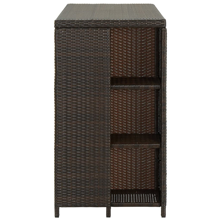 Barbord Med Förvaringshyllor 120X60X110 Cm Konstrotting