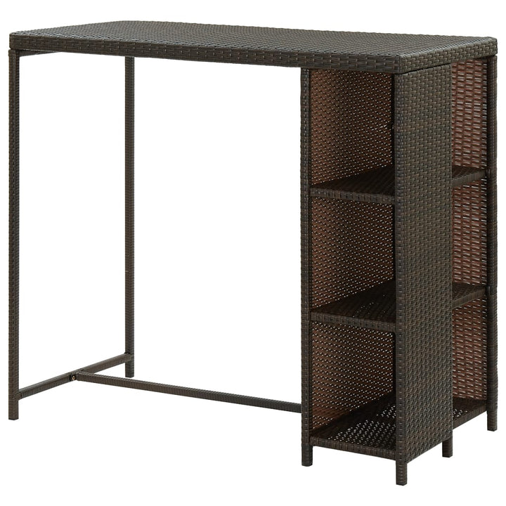 Barbord Med Förvaringshyllor 120X60X110 Cm Konstrotting