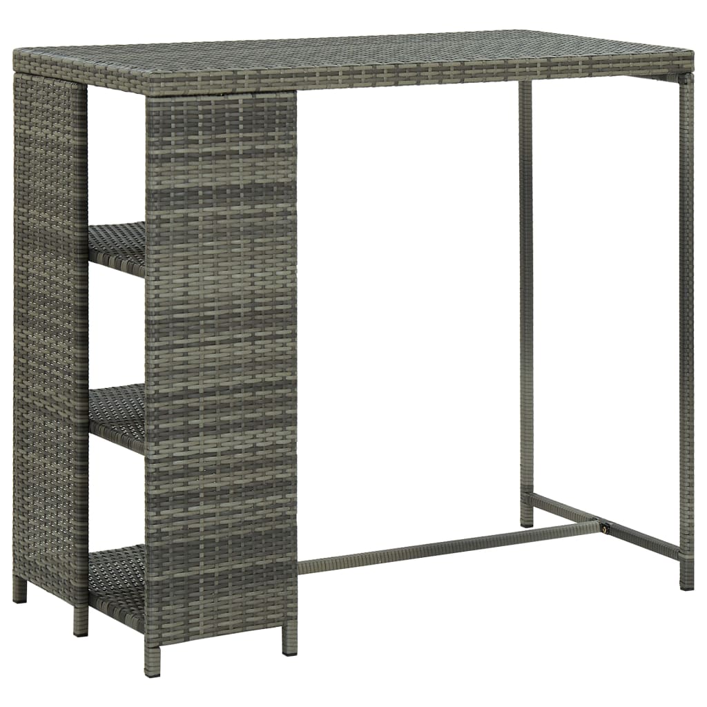 Barbord Med Förvaringshyllor 120X60X110 Cm Konstrotting