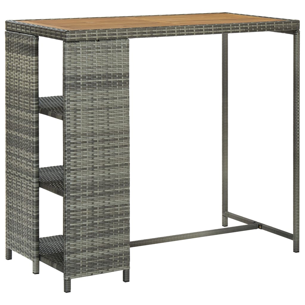 Barbord Med Förvaringshyllor 120X60X110 Cm Konstrotting