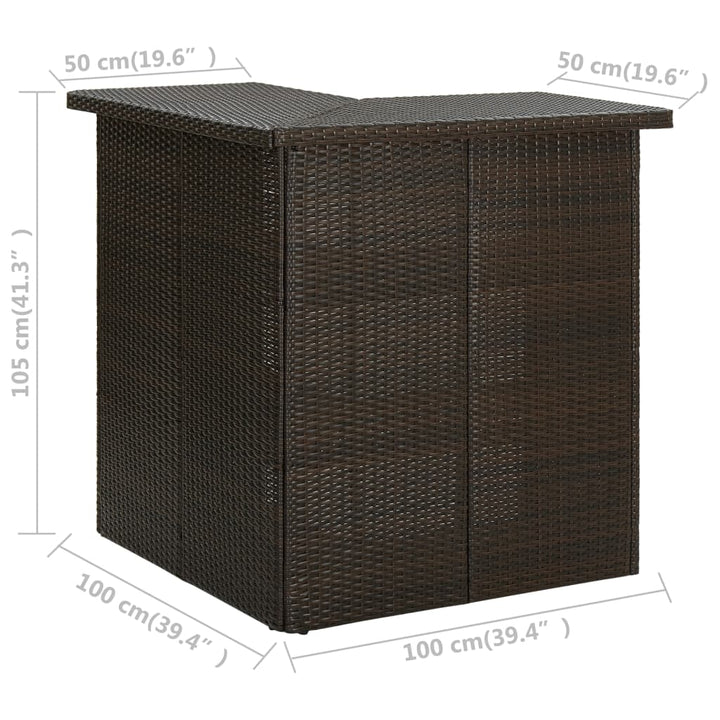 Hörnbar 100X50X105 Cm Konstrotting