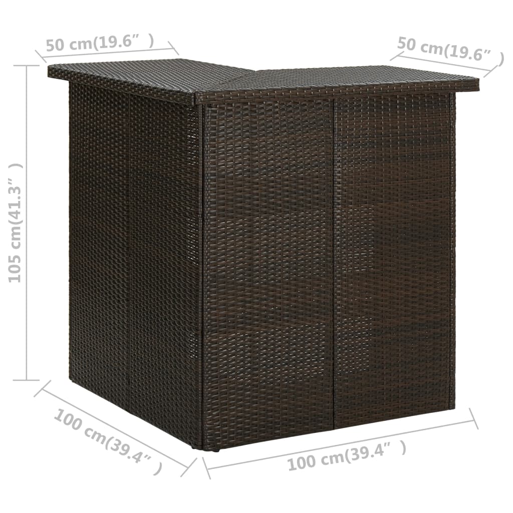 Hörnbar 100X50X105 Cm Konstrotting