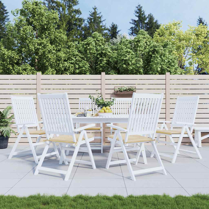 Stolsdynor 2 St Gräddvit Oxfordtyg