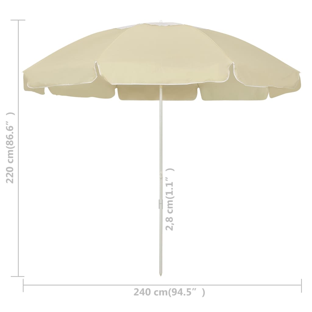 Strandparasoll Gul