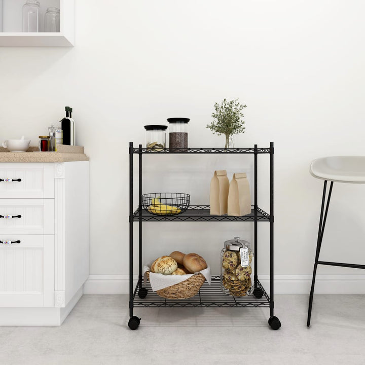 Förvaringshylla Med Hjul 4 Hyllplan 200 Kg