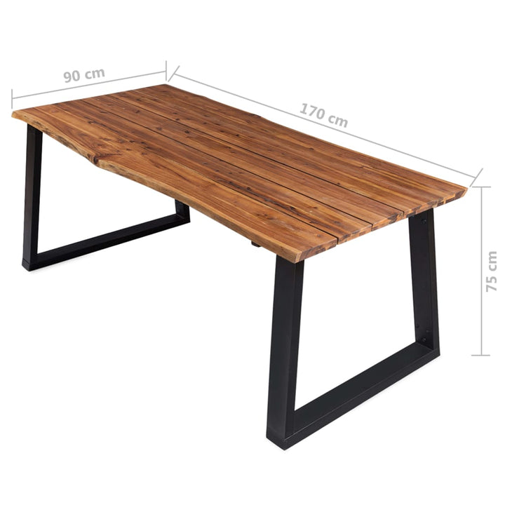 Matbord 170X90X75 Cm Massivt Akaciaträ