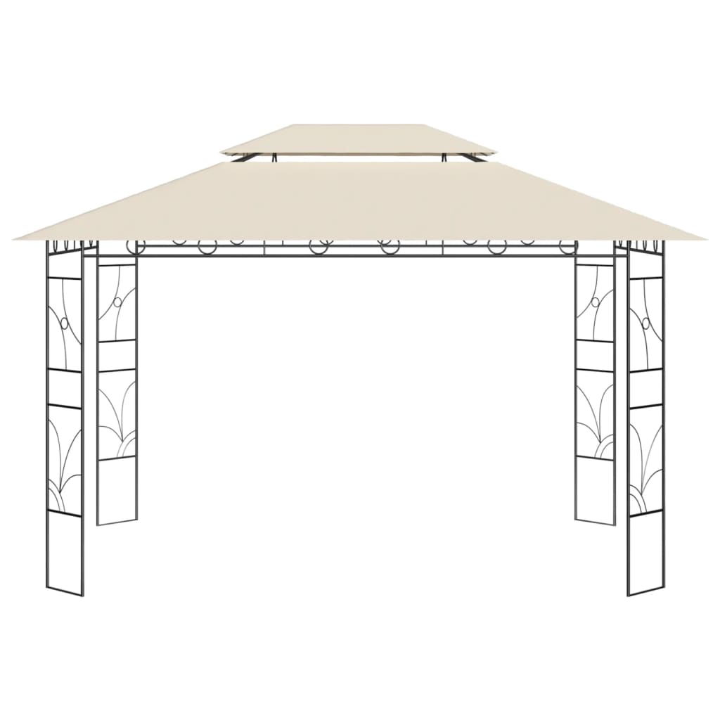 Paviljong 4X3X2,7 M Gräddvit 160 G/M²