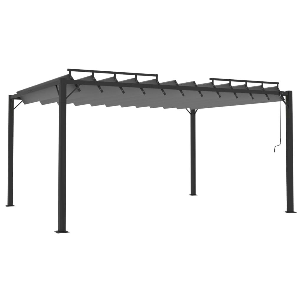 Paviljong Med Lamelltak Tyg Och Aluminium