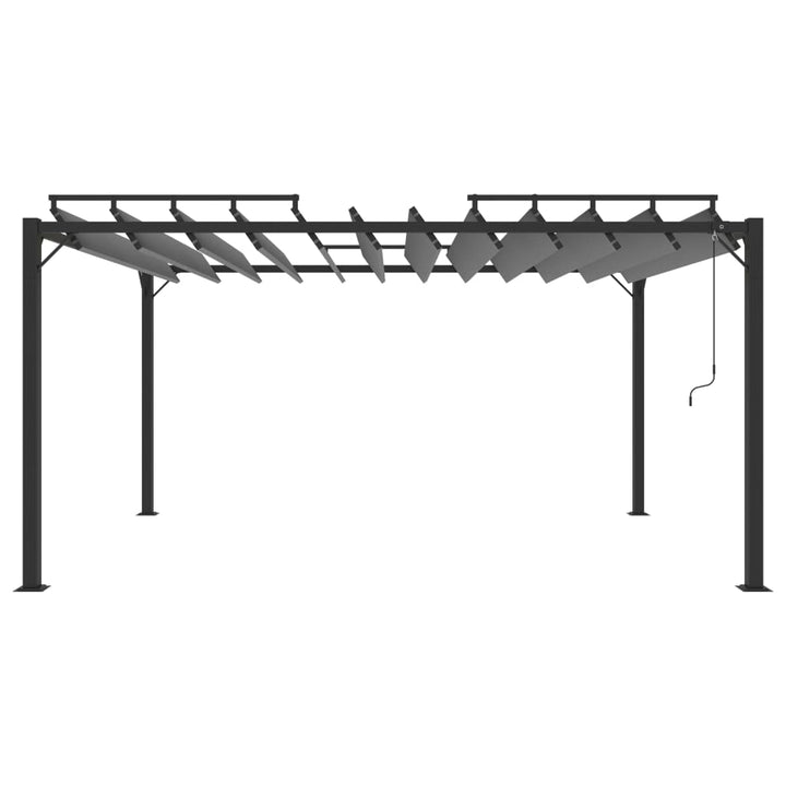 Paviljong Med Lamelltak Tyg Och Aluminium