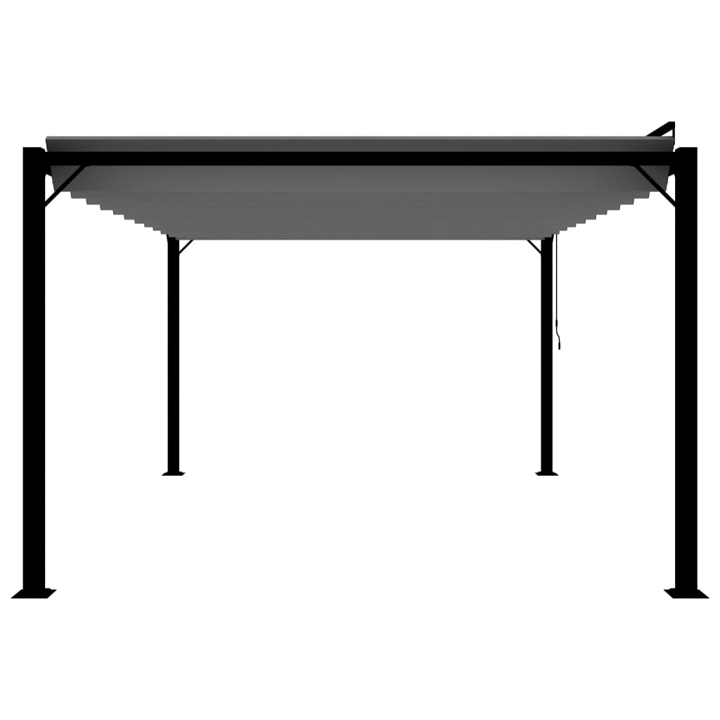 Paviljong Med Lamelltak Tyg Och Aluminium