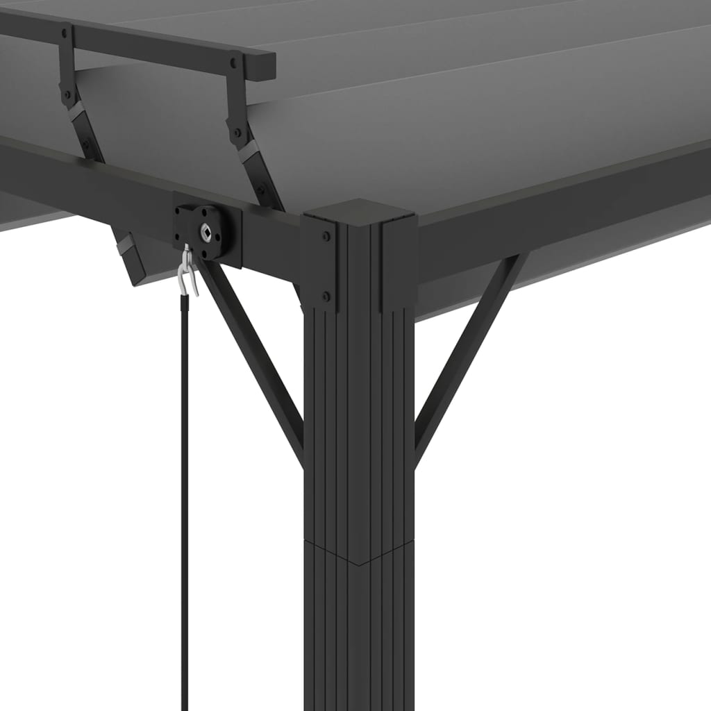 Paviljong Med Lamelltak Tyg Och Aluminium