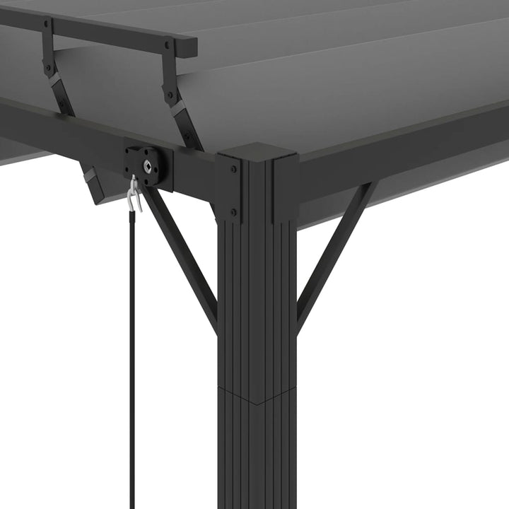 Paviljong Med Lamelltak Tyg Och Aluminium