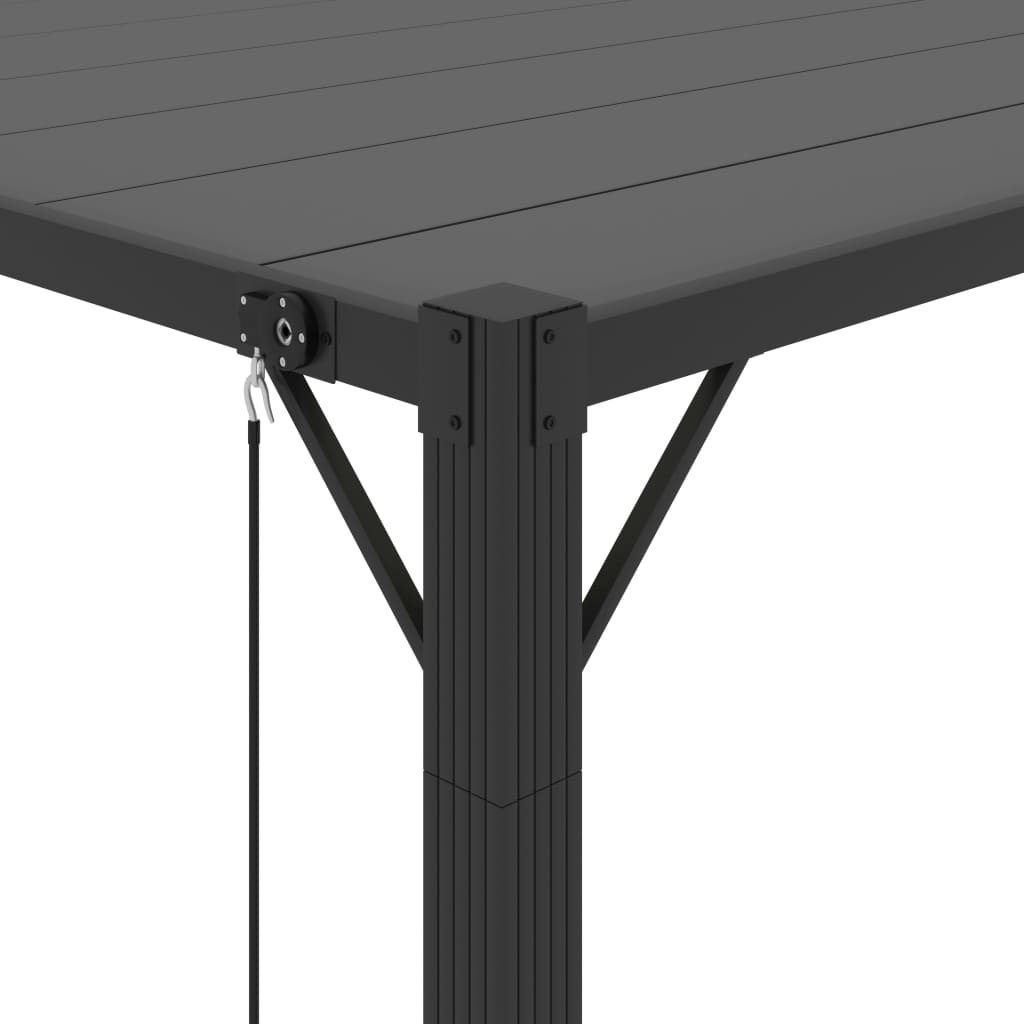 Paviljong Med Lamelltak Tyg Och Aluminium