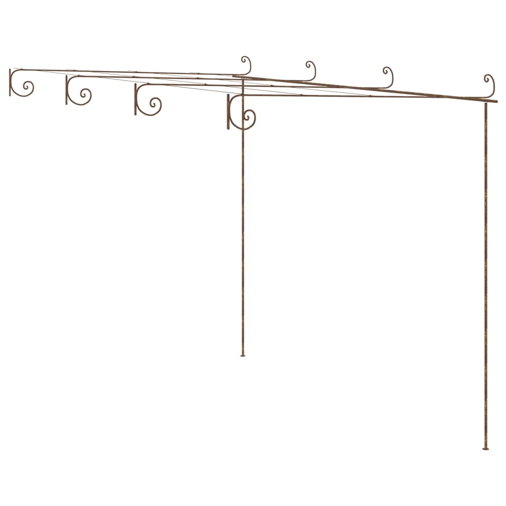 Pergola Antikbrun 4X3X2,5 M Järn