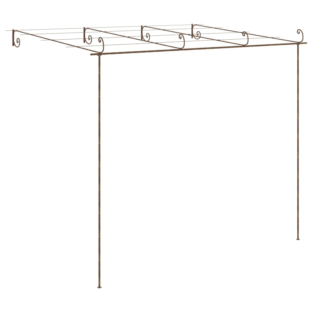 Pergola Antikbrun 4X3X2,5 M Järn